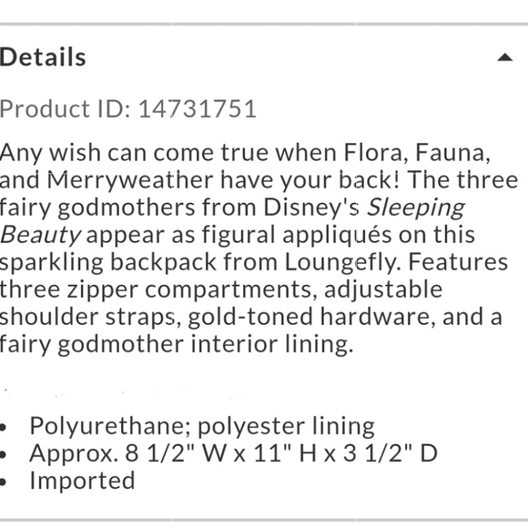 NWT Loungefly Sleeping Beauty Fairies main image 8